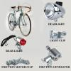 AXITRON Motorized Bicycle Friction Generator Headlight Tail Light Kit 12V 6W Ideal for Most Bikes view 2