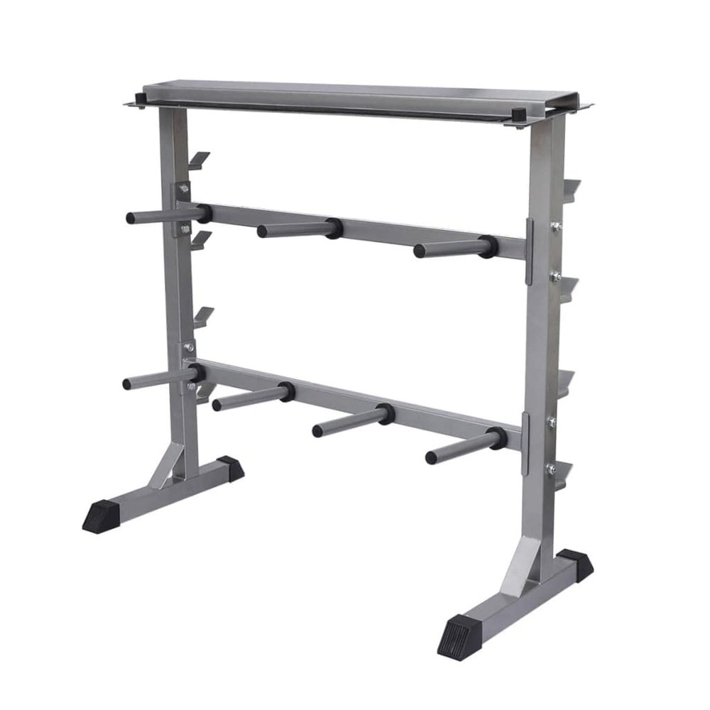 vidaXL Dumbbell Rack, Weight Rack for Beginners and Professional Use, Barbell Shelf, Weight Stand for Kettlebell Storage Organization Home Gym