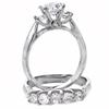 1000 Jewels Sterling Silver 1.41ct Ice on Fire CZ 2 Pc 3 and 5 Stone Design Wedding Ring Set, Pembroke sz 9.0 view 2