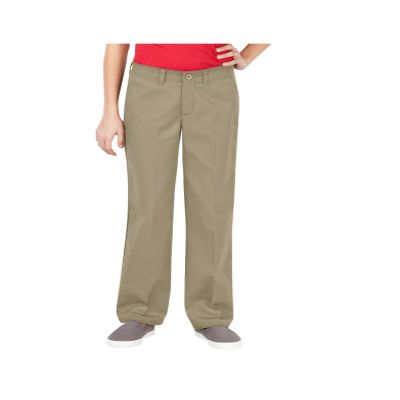 Dickies Baby Girl's Girl's Slim Stretch Flat Front Pant 4-6x, Desert Sand, 6 Regular