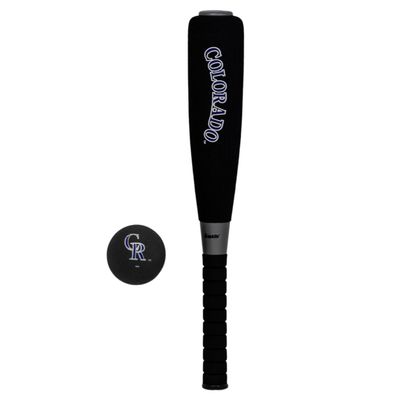 Franklin Sports Colorado Rockies Foam Bat & Ball Set - 21" Soft Jumbo Team Baseball Bat and Ball Team Logo - MLB Official Licensed Product