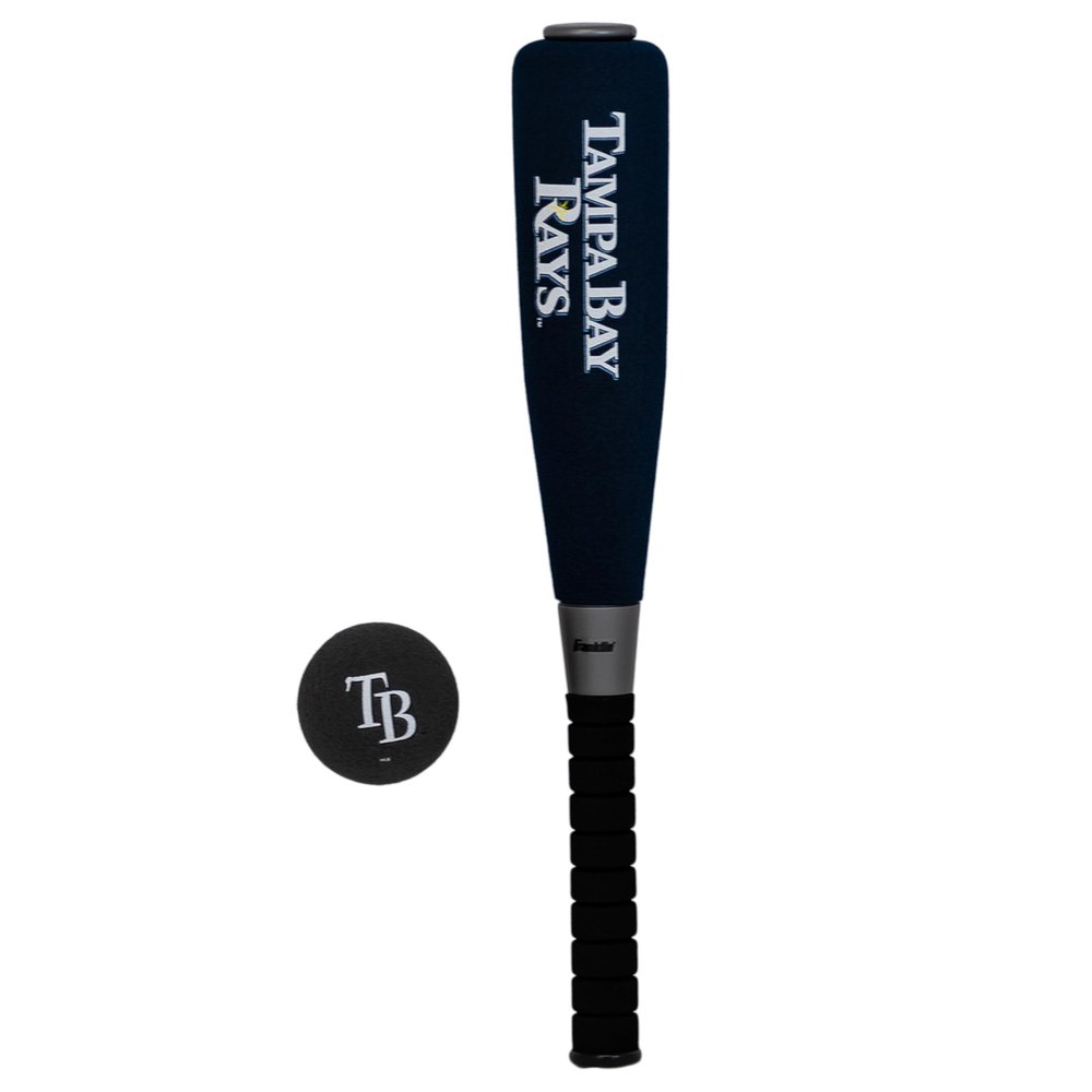Franklin Sports Tampa Bay Rays Foam Bat & Ball Set - 21" Soft Jumbo Team Baseball Bat and Ball Team Logo - MLB Official Licensed Product