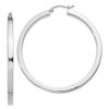 925 Sterling Silver Rhodium-plated Hoop 3mm Earrings view 1