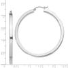 925 Sterling Silver Rhodium-plated Hoop 3mm Earrings view 2