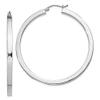 925 Sterling Silver Rhodium-plated Hoop 3mm Earrings view 3