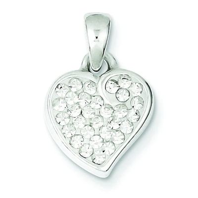 Sterling Silver Stellux Crystal Heart Pendant QP1394