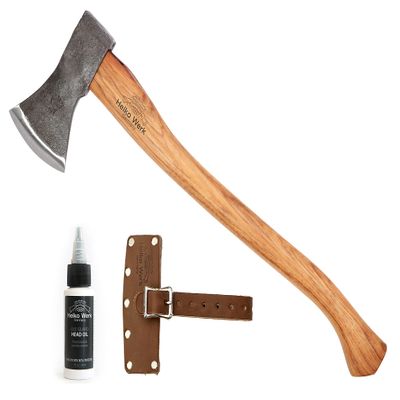 1844 Helko Werk Germany Traditional Black Forest Woodworker Axe - Made in Germany Hand Forged Bushcraft Axe and Forest Axe for Cutting Head 2.25 lbs, Handle 24 in. (Black Forest Wood Worker) #13562