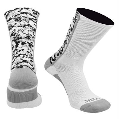 TCK Digital Camo Crew Socks (White, Medium)
