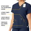 Carhartt Scrubs C12110 Women's Force Cross-Flex Modern Fit V-Neck Top - 3X-Large Regular - Navy view 4