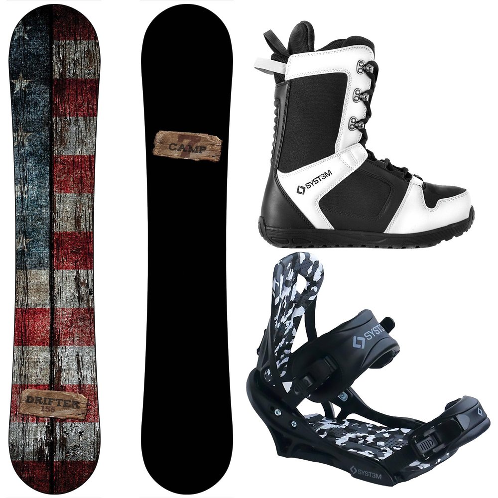 Camp Seven Drifter and APX Men's Complete Snowboard Package New (156 cm, Boot Size 9)
