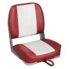 Leader Accessories Deluxe Folding Marine Boat Seat (White/Red) view 1