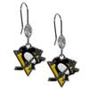 NHL Siskiyou Sports Womens Pittsburgh Penguins Crystal Dangle Earrings One Size Team Color view 1