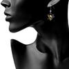 NHL Siskiyou Sports Womens Pittsburgh Penguins Crystal Dangle Earrings One Size Team Color view 2