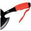 9" Full Tang Hunting Axe Stainless Steel Blade Red Nylon Handle with Sheath view 1