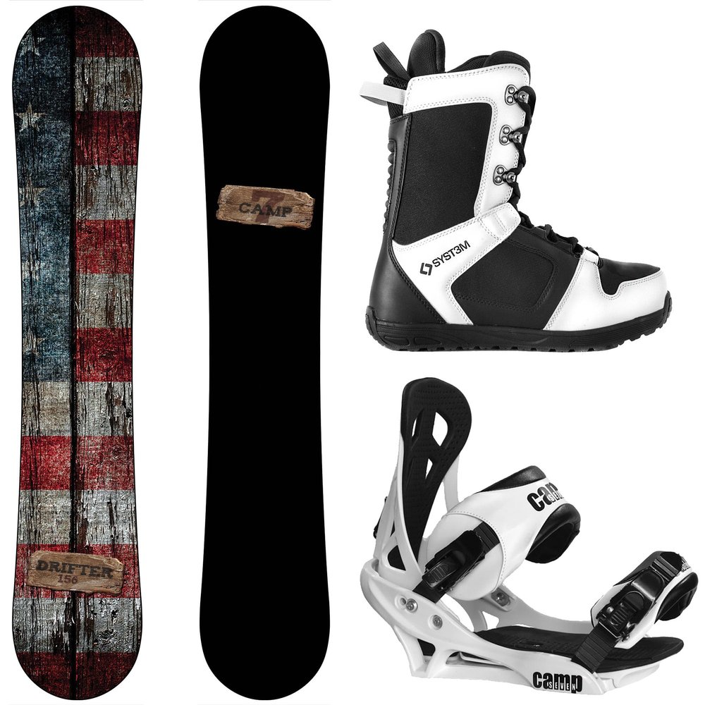 Camp Seven Drifter and Summit Men's Complete Snowboard Package New (153 cm, Boot Size 8)