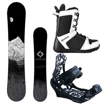 System MTN and APX Complete Men's Snowboard Package (159 cm, Boot Size 13)
