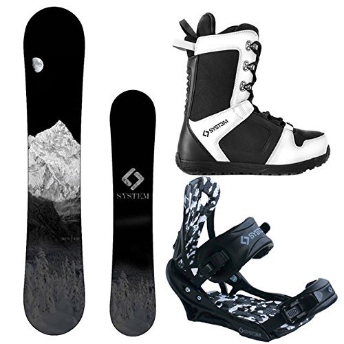 System MTN and APX Complete Men's Snowboard Package (159 cm, Boot Size 13)