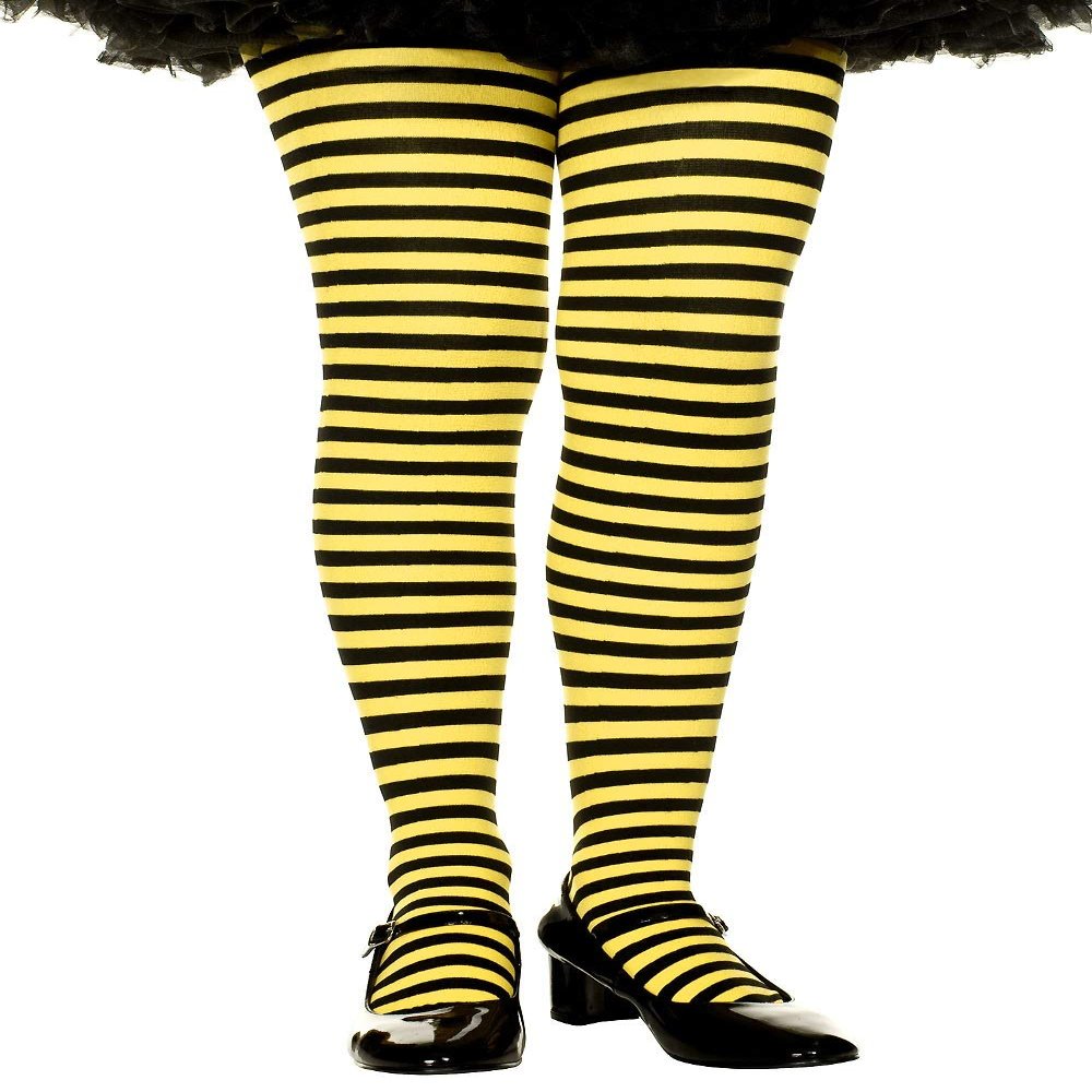 Music Legs Girls Stripes Tights Black/Yellow