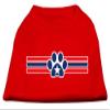 Patriotic Star Paw Design Print Dog Shirt Red XS (8) view 1