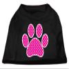 Pink Swiss Dot Paw Design Print Dog Shirt Black XXL (18) view 1