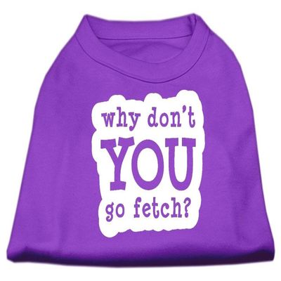 You Go Fetch Design Print Dog Shirt Purple XXXL (20)