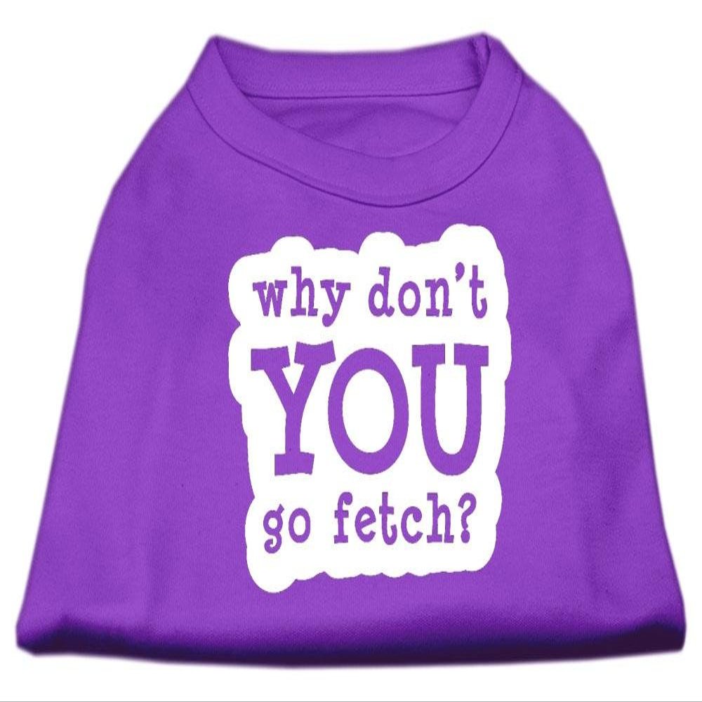You Go Fetch Design Print Dog Shirt Purple XXXL (20)