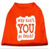 You Go Fetch Design Print Dog Shirt Orange XXXL (20) view 1