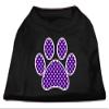 Purple Swiss Dot Paw Design Print Dog Shirt Black XXXL (20) view 1