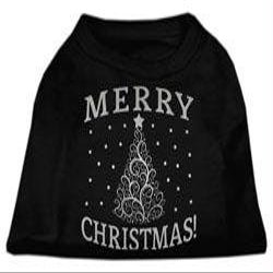 Shimmer Christmas Tree Dog Shirt Black Lg (14)