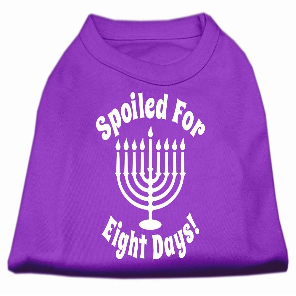 Mirage Pet Products Spoiled for 8 Days Screenprint Dog Shirt Purple XS (8)