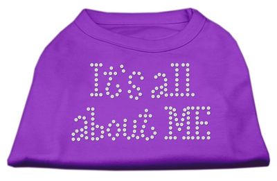 It's All About Me Rhinestone Dog Shirt Purple L (14)