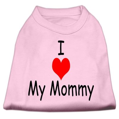 I Love My Mommy Design Print Dog Shirt Pink Med (12)