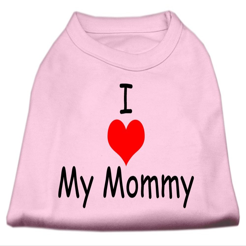 I Love My Mommy Design Print Dog Shirt Pink Med (12)