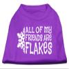 All my friends are Flakes Design Print Dog Shirt Purple XS (8) view 1
