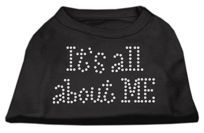 It's All About Me Rhinestone Dog Shirt Black L (14)