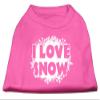 Mirage - I Love Snow Screenprint Shirts Bright Pink M (12) "Product Category: Dog Shirts/Screen Print Shirts - I Love Snow Screenprint Shirts" view 1