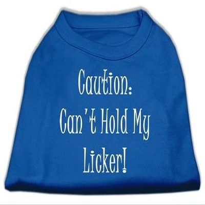 Can't Hold My Licker Design Print Dog Shirt Blue XS (8)