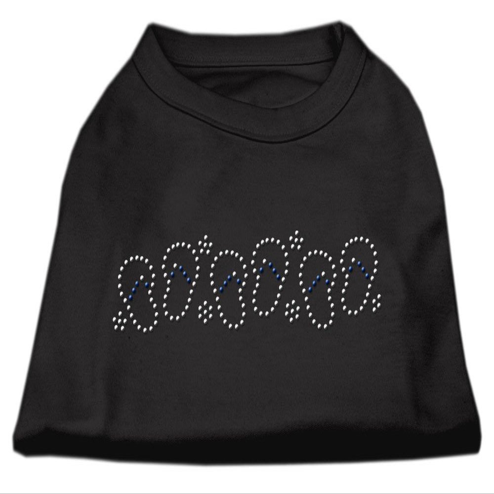 Mirage - Beach Sandals Rhinestone Shirt Black Xl (16) "Product Category: Dog Shirts/Rhinestone Shirts - Beach Sandals Rhinestone Shirt"