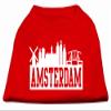 Amsterdam Skyline Design Print Dog Shirt Red XS (8) view 1