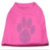 Blue Paw Rhinestud Rhinestone Dog Shirt Bright Pink M (12) view 1