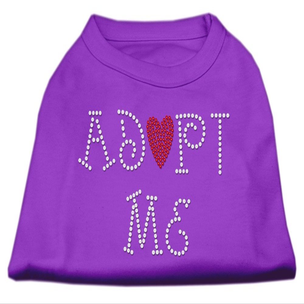 Mirage - Adopt Me Rhinestone Shirt Purple Xxxl(20) "Product Category: Dog Shirts/Rhinestone Shirts - Adopt Me Rhinestone Shirt"