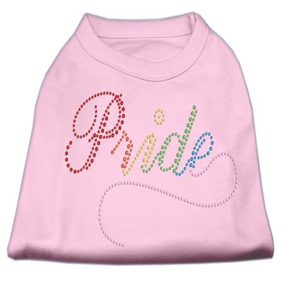 Mirage - Rainbow Pride Rhinestone Shirts Light Pink Xl (16) "Product Category: Dog Shirts/Rhinestone Shirts - Rainbow Pride Rhinestone Shirts"