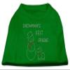 Mirage - Snowman's Best Friend Rhinestone Shirt Emerald Green Xl (16) "Product Category: Holiday Pet Products/Christmas And Hannukah - Holiday Shirts - Snowman's Best Friend Rhinestone Shirt" view 1