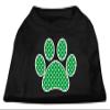 Green Swiss Dot Paw Design Print Dog Shirt Black XXXL (20) view 1