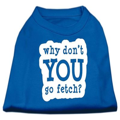 You Go Fetch Design Print Dog Shirt Blue XXXL (20)