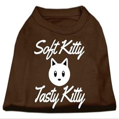 Softy Kitty, Tasty Kitty Design Print Dog Dog Shirt Brown XXXL (20)