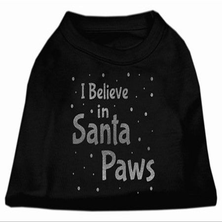 Mirage - Screenprint Santa Paws Pet Shirt Black Med (12) "Product Category: New Pet Products/Screenprint Santa Paws Pet Shirt"