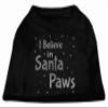 Mirage - Screenprint Santa Paws Pet Shirt Black Med (12) "Product Category: New Pet Products/Screenprint Santa Paws Pet Shirt" view 1