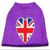 British Flag Heart Design Print Dog Shirt Purple XL (16) view 1