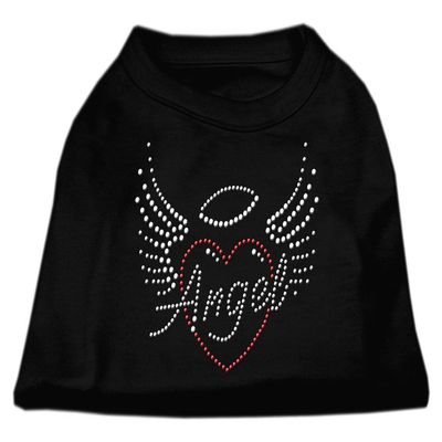 Mirage Pet Products Angel Heart Rhinestone Dog Shirt Black XS (8)